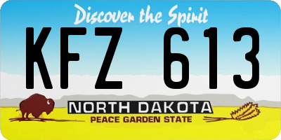 ND license plate KFZ613