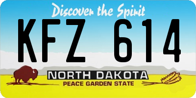 ND license plate KFZ614