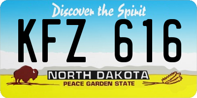 ND license plate KFZ616