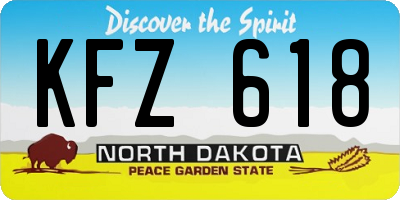 ND license plate KFZ618