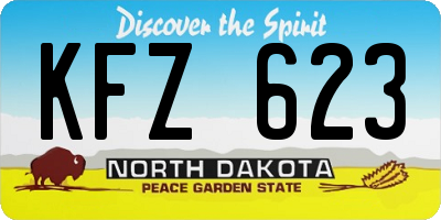 ND license plate KFZ623