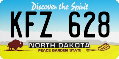 ND license plate KFZ628