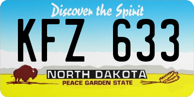 ND license plate KFZ633