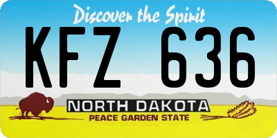 ND license plate KFZ636
