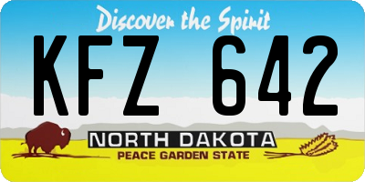 ND license plate KFZ642