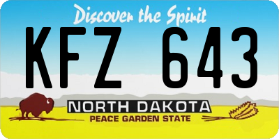 ND license plate KFZ643