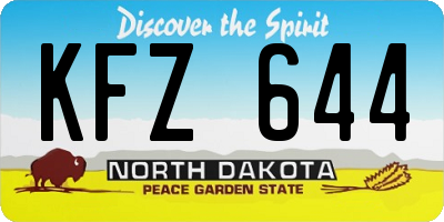 ND license plate KFZ644