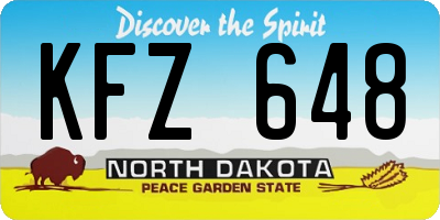 ND license plate KFZ648