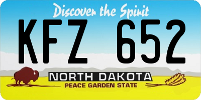 ND license plate KFZ652
