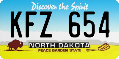 ND license plate KFZ654