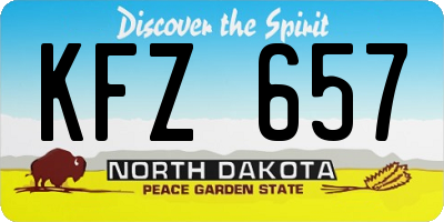 ND license plate KFZ657
