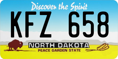 ND license plate KFZ658