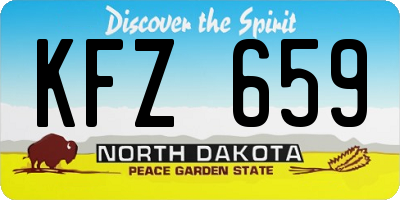 ND license plate KFZ659