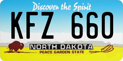 ND license plate KFZ660
