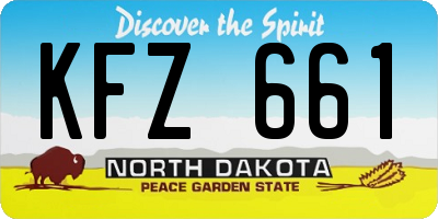 ND license plate KFZ661