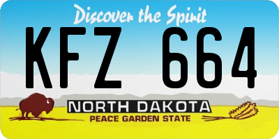 ND license plate KFZ664