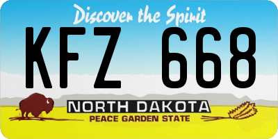 ND license plate KFZ668