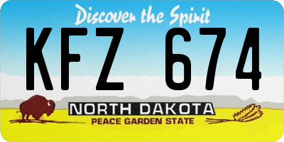 ND license plate KFZ674