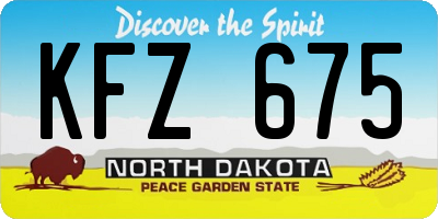 ND license plate KFZ675