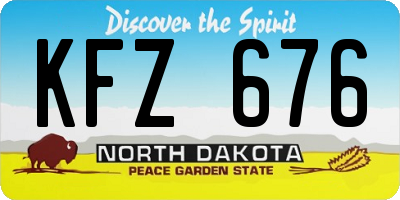 ND license plate KFZ676