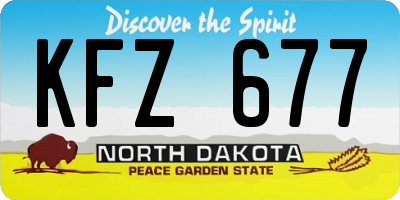 ND license plate KFZ677