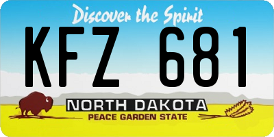 ND license plate KFZ681