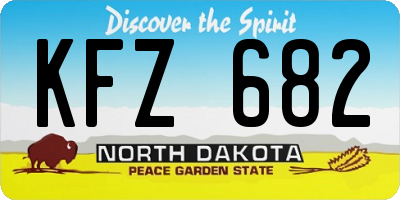 ND license plate KFZ682