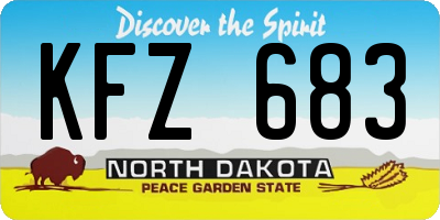 ND license plate KFZ683