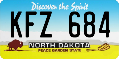 ND license plate KFZ684