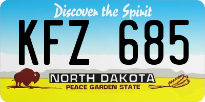 ND license plate KFZ685