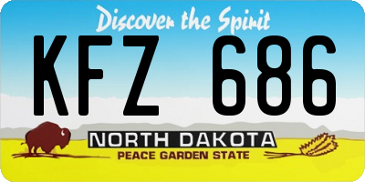 ND license plate KFZ686