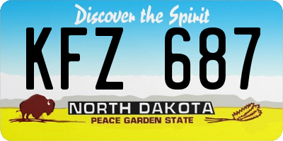 ND license plate KFZ687