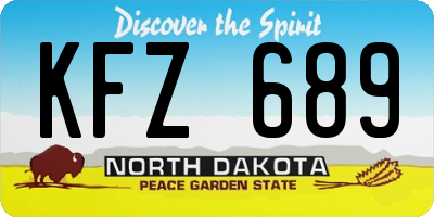 ND license plate KFZ689