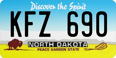 ND license plate KFZ690