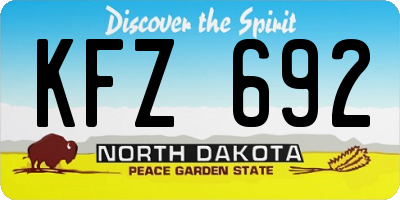 ND license plate KFZ692