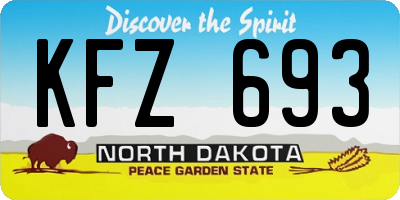 ND license plate KFZ693