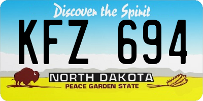 ND license plate KFZ694