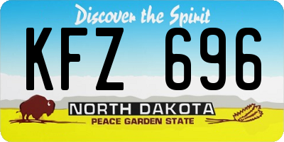 ND license plate KFZ696
