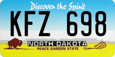 ND license plate KFZ698