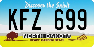 ND license plate KFZ699
