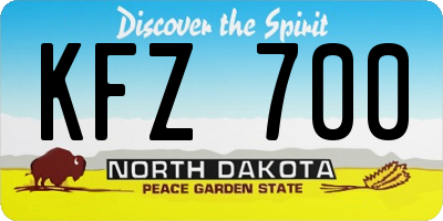ND license plate KFZ700