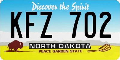 ND license plate KFZ702