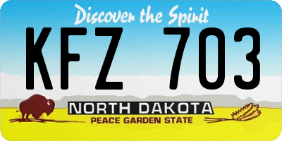 ND license plate KFZ703