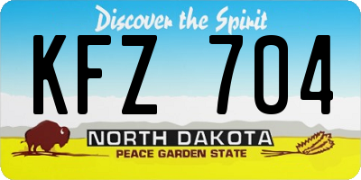 ND license plate KFZ704