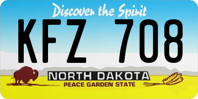 ND license plate KFZ708