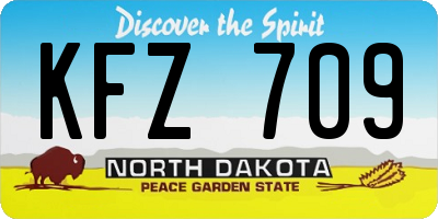 ND license plate KFZ709