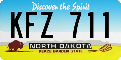 ND license plate KFZ711