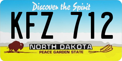 ND license plate KFZ712