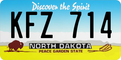 ND license plate KFZ714