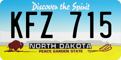 ND license plate KFZ715